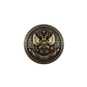 Antique Gold Button Button With Double-Headed Eagle Emblem – 32L/20Mm  |   Metal Buttons Buttons Antique Gold