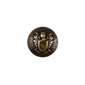 Antique Gold Coat Of Arms Crest Metal Button – 24L/15Mm  |   Metal Buttons Buttons Antique Gold