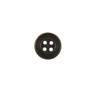 Antique Gold Metal 4-Hole Button – 18L/11.5Mm  |   Metal Buttons Buttons Antique Gold