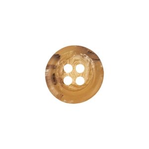 Beige And Brown Swirl 4-Hole Horn Button – 24L/15Mm  |   Horn Buttons Buttons Horn Buttons