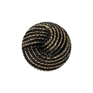 Black And Gold Knotted Glass Shank Back Button – 36L/23Mm  |   Glass Buttons Buttons Black,Gold