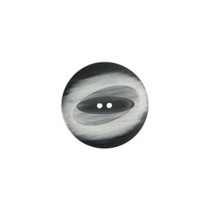 Black And Silver 2-Hole Plastic Button – 28L/18Mm  |   Plastic Buttons Buttons Black,Silver