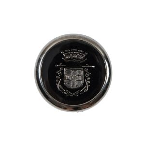 Black And Silver Crest Metal Button – 36L/23Mm  |   Metal Buttons Buttons Black,Silver