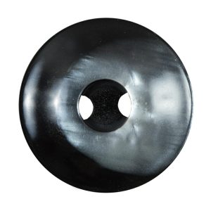 Black And Silver Iridescent 2-Hole Button – 54L/34Mm  |   Plastic Buttons Buttons Black,Silver