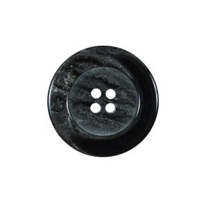 Black And Silver Marbleized Plastic Button – 36L/23Mm  |   Plastic Buttons Buttons Black,Silver