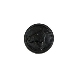 Black Leather Horsehead Button – 24L/15Mm  |   Leather Buttons Buttons Black