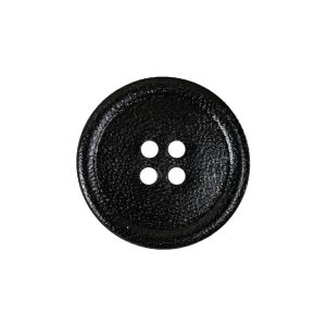 Black Low Convex 4-Hole Leather Button – 36L/23Mm  |   Leather Buttons Buttons Leather Buttons