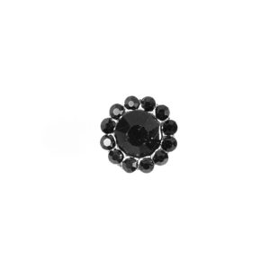 Black Rhinestone Shank Back Button – 14L/9Mm  |   Crystal Buttons Buttons Black,Silver