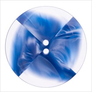 Blue Abstract Semi-Clear 2-Hole Plastic Button – 54L/34Mm  |   Plastic Buttons Buttons Blue