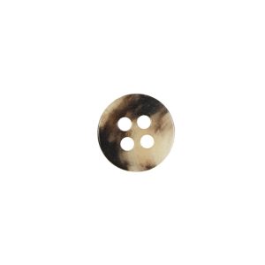 Brown And Beige Horn 4-Hole Button – 18L/11.5Mm  |   Horn Buttons Buttons Beige,Brown