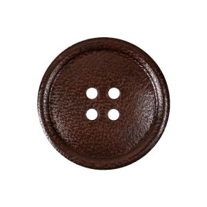 Brown Low Convex 4-Hole Leather Button – 40L/25.5Mm  |   Leather Buttons Buttons Leather Buttons