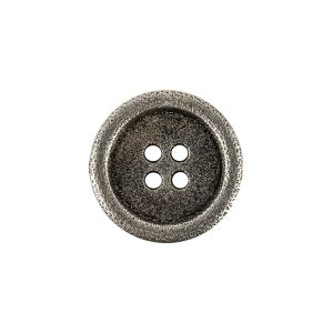 Carbon Silver Shallow Plate 4-Hole Metal Look Coat Button – 36L/23Mm  |   Metal Buttons Buttons Gray