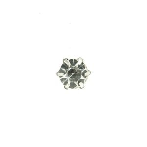 Crystal Rhinestone And Silver Metal Czech Button – 14L/9Mm  |   Crystal Buttons Buttons Crystal Buttons