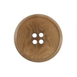 Dark Tan Horn 4-Hole Button – 40L/25.5Mm  |   Horn Buttons Buttons Dark Tan