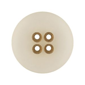 Frosted Matte And Antique Gold Edged 4-Hole Glass-Like Button – 44L/28Mm  |   Plastic Buttons Buttons Antique Gold