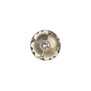 Gold Floral Button With Rhinestone Core – 20L/12.5Mm  |   Crystal Buttons Buttons Crystal Buttons