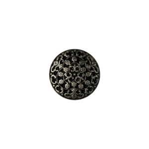 Gunmental Floral Cast Metal Shank Back Button – 20L/12.5Mm  |   Metal Buttons Buttons Metal Buttons