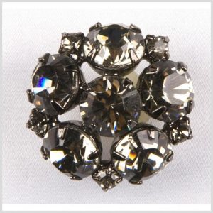 Gunmetal/Black Diamond Swarovski – 30L/19Mm  |   Crystal Buttons Buttons Crystal Buttons