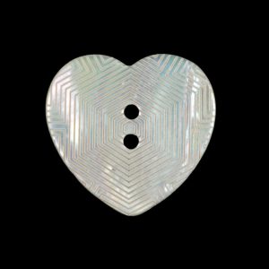 Iridescent Heart-Shaped Shell Button – 40L/25.5Mm  |   Shell Buttons Buttons Shell Buttons