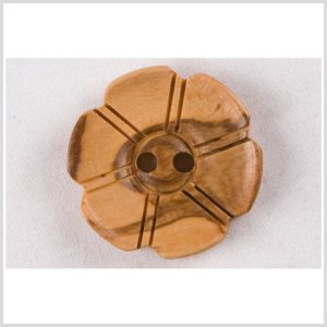 Natural Floral 2-Hole Wood Button – 44L/28Mm  |   Wood Buttons Buttons Natural