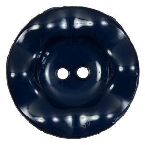 Navy Wavy Plastic 2-Hole – 60L/38Mm  |   Plastic Buttons Buttons Navy