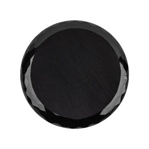 Vintage Jet Faceted Glass Button With Matte Black Center – 44L/28Mm  |   Glass Buttons Buttons Black,Mat Jet Center