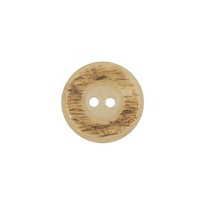 Beige Horn 2-Hole Button – 24L/15Mm  |   Horn Buttons Buttons Beige