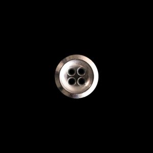 Silver Metal 4-Hole Button – 18L/11.5Mm  |   Metal Buttons Buttons Metal Buttons