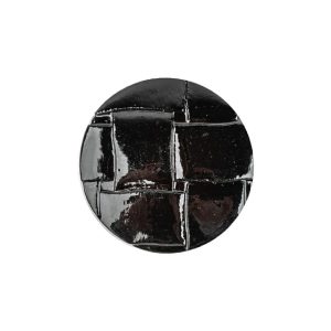 Shiny Black Basketweave Embossed Faux Leather Button – 36L/23Mm  |   Plastic Buttons Buttons Plastic Buttons