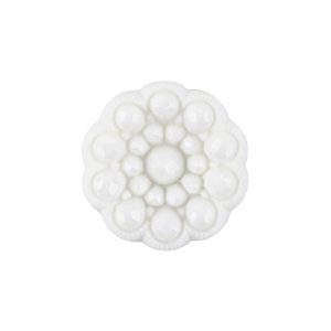 White Decorative Circles Floral Shank Back Button – 36L/23Mm  |   Plastic Buttons Buttons Plastic Buttons